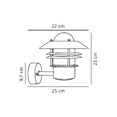 Nordlux Blok kinkiet zewnętrzny 1x60 W miedź 25011030