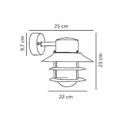 Nordlux Blok kinkiet zewnętrzny 1x60 W ocynkowany 25051031