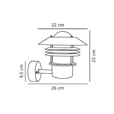 Nordlux Veje kinkiet zewnętrzny 1x60 W ocynkowany 25091031