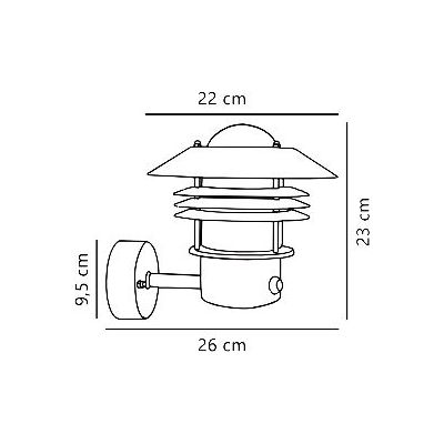 Nordlux Veje kinkiet zewnętrzny 1x60 W czarny 25101003