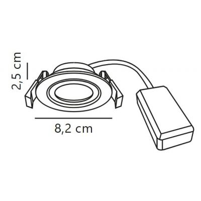 Nordlux Monolo lampa do zabudowy 1x4,8 W biała 3pak 2510310101