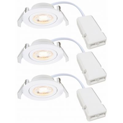 Nordlux Monolo lampa do zabudowy 1x4,8 W biała 3pak 2510310101