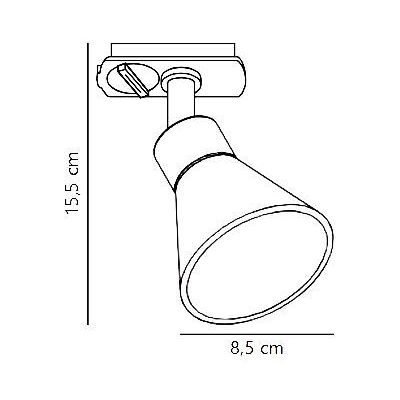 Nordlux Eik lampa do szynoprzewodów 1x35 W czarny 2510389903