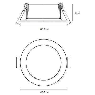 Nordlux Olea lampa do zabudowy 1x4,4 W czarna 3pak 2510400103
