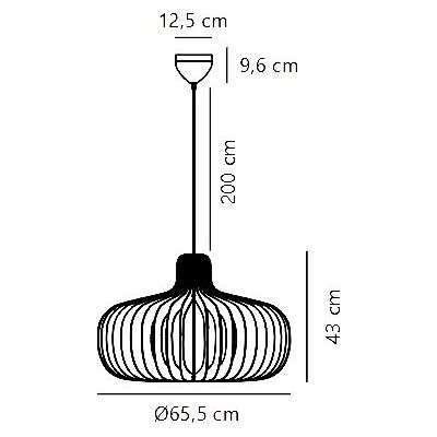 Nordlux Hazo lampa wisząca 1x60 W czarna 2512073003