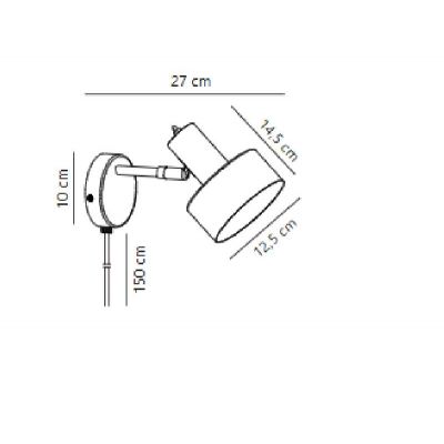 Nordlux Matis kinkiet 1x40 W czarny 2512201003