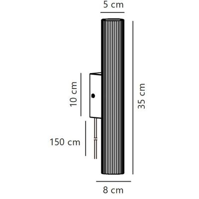 Nordlux Vico kinkiet 2x5 W czarny 2512341003