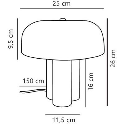 Nordlux Sandro lampa stołowa 1x15 W żółta 2612025026