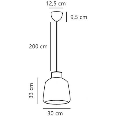 Nordlux Louella lampa wisząca 1x15 W czarna 2612073003