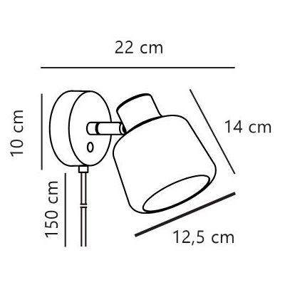 Nordlux Louella kinkiet 1x10 W czarny 2612091003