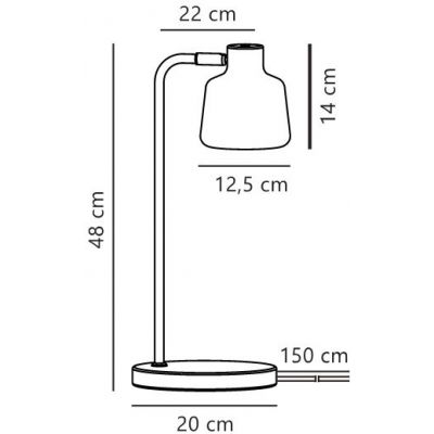 Nordlux Louella lampa stołowa 1x10 W czarna 2612115003