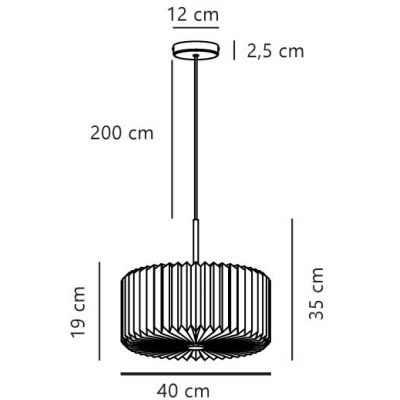 Nordlux Vivienne lampa wisząca 1x15 W czarna 2612223003