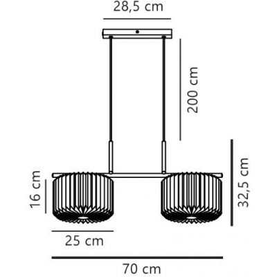 Nordlux Vivienne lampa wisząca 2x10 W czarna 2612243003