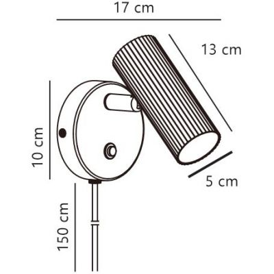 Nordlux Vico kinkiet 1x5 W czarny 2612591003