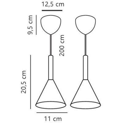 Nordlux Kelvis lampa wisząca 2x12 W czarna 2612723003