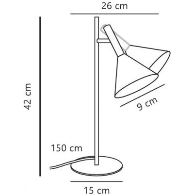 Nordlux Kelvis lampa stołowa 1x12 W czarna 2612765003