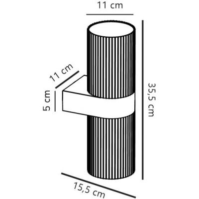 Nordlux Kyklop kinkiet zewnętrzny 2x15 W czarny 2618231003