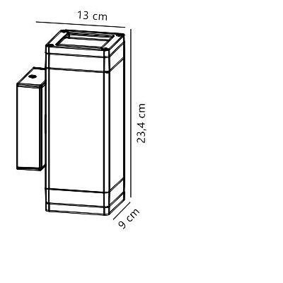 Nordlux Elm kinkiet zewnętrzny 2x20 W czarny 45331003