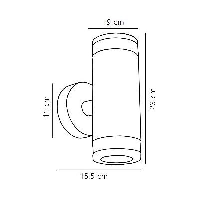 Nordlux Birk kinkiet zewnętrzny 2x28 W czarny 45501003