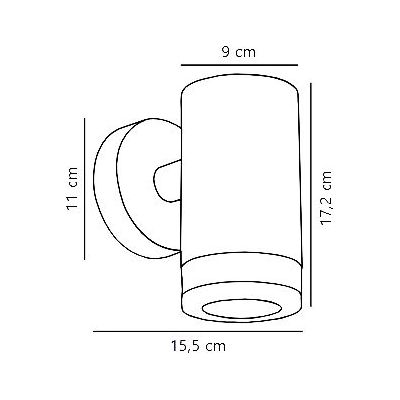Nordlux Birk kinkiet zewnętrzny 1x28 W czarny 45521003