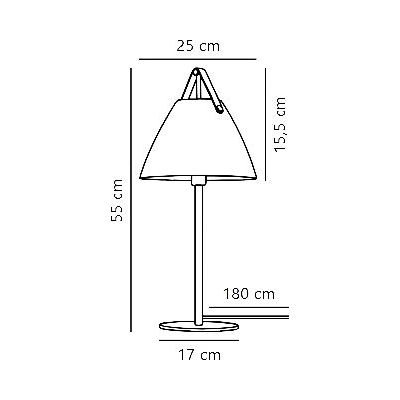 Nordlux Strap lampa stołowa 1x40 W biała 46205001