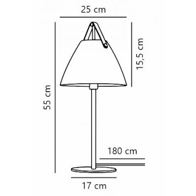 Nordlux Strap lampa stołowa 1x40 W czarna 46205003