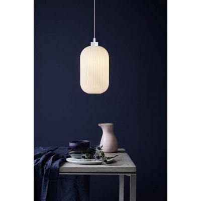 Nordlux Milford lampa wisząca 1x40W biały opal 46573001