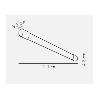 Nordlux Arlington lampa garażowa 18 W 121 cm 47836101