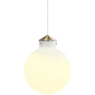 Nordlux DFTP Raito lampa wisząca 1x25W okrągła biały opal/mosiądz 48023001