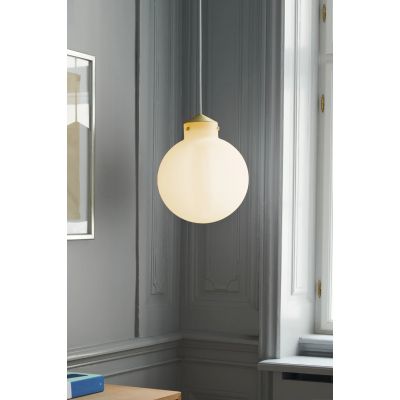 Nordlux DFTP Raito lampa wisząca 1x25W okrągła biały opal/mosiądz 48023001