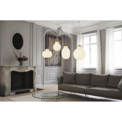 Nordlux DFTP Raito lampa wisząca 1x25W okrągła biały opal/mosiądz 48023001