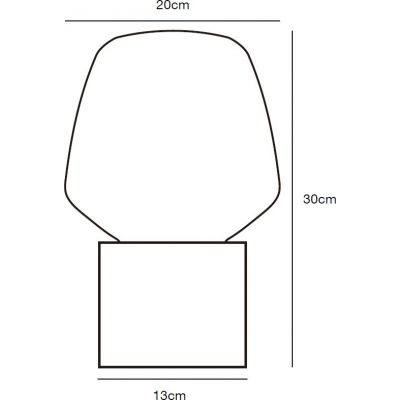 Nordlux Christina lampa stołowa 1x25W drewno/szkło przezroczyste 48905014