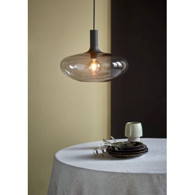 Nordlux Alton lampa wisząca 1x60W czarny/przydymiony 48973047
