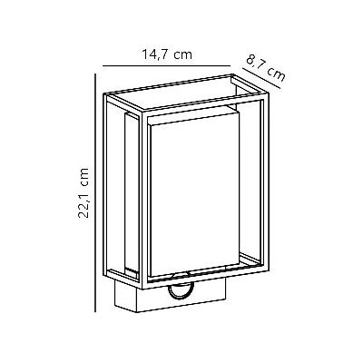 Nordlux Nestor kinkiet zewnętrzny 1x8 W czarny 49041003