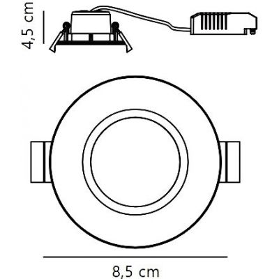 Nordlux Tiaki lampa do zabudowy 1x6,5 W biała 49570101