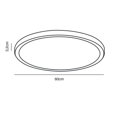 Nordlux Oja plafon 1x38W LED czarny/biały 50066103