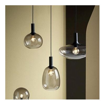 Nordlux Alton lampa wisząca 1x60 W czarna-przydymiona 47303047