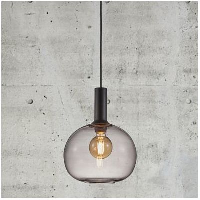 Nordlux Alton lampa wisząca 1x60 W czarna-przydymiona-szary/popielaty 47313047