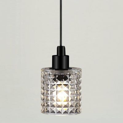 Nordlux Hollywood lampa wisząca 1x60W czarna/szkło przezroczyste 46483000