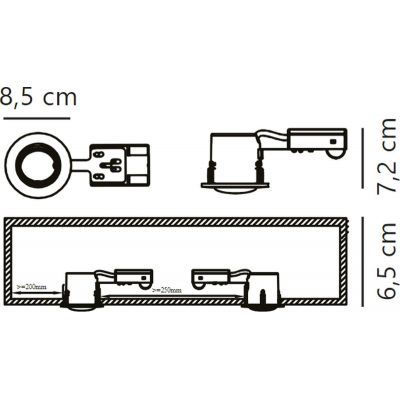 Nordlux Mixit Pro lampa do zabudowy 1x8W czarny 71810103