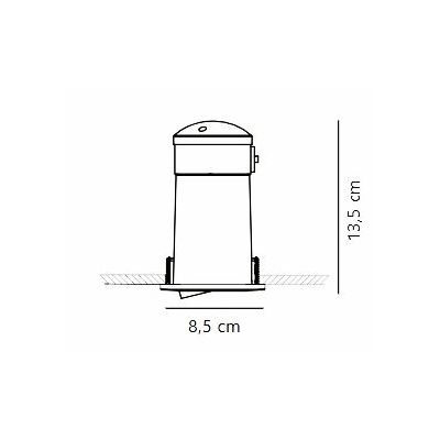 Nordlux Mixit lampa do zabudowy 1x8 W stal 71820132