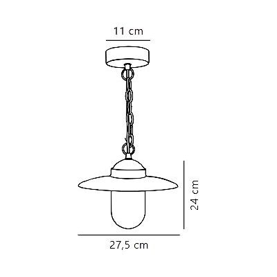 Nordlux Luxe lampa wisząca 1x60 W zardzewiały 72805009
