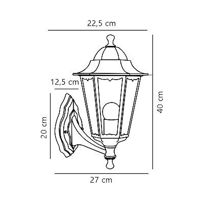 Nordlux Cardiff kinkiet zewnętrzny 1x60 W czarny 74371003