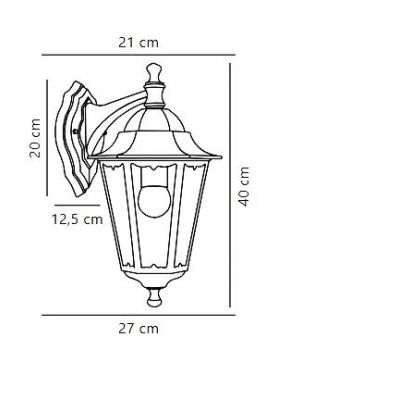 Nordlux Cardiff kinkiet zewnętrzny 1x60 W czarny 74381003