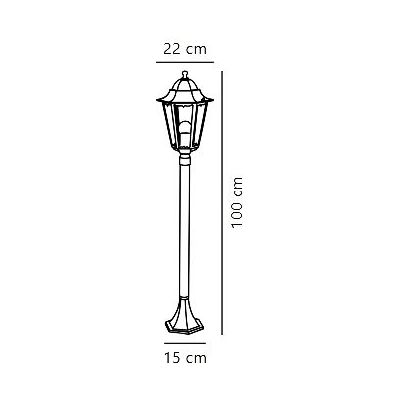 Nordlux Cardiff lampa stojąca zewnętrzna 1x60 W czarna 74398003