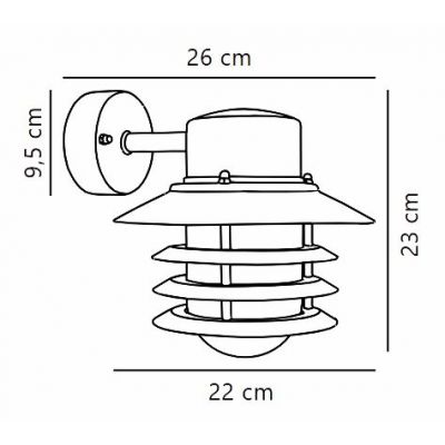 Nordlux Veje kinkiet zewnętrzny 1x60 W ocynkowany 74461031