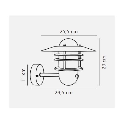 Nordlux Agger kinkiet zewnętrzny ocynkowany 1x60 W 74501031