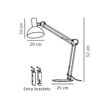 Nordlux Arki lampa biurkowa 1x60 W czarna 75145003