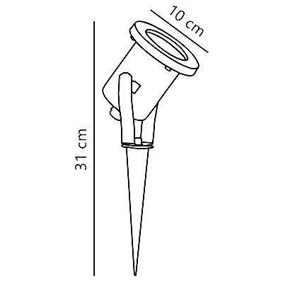 Nordlux Taurus lampa gruntowa 1x28 W stal nierdzewna 77029934