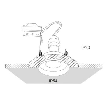 Nowodvorski Lighting Echo White lampa do zabudowy 1x15 W biała 8371